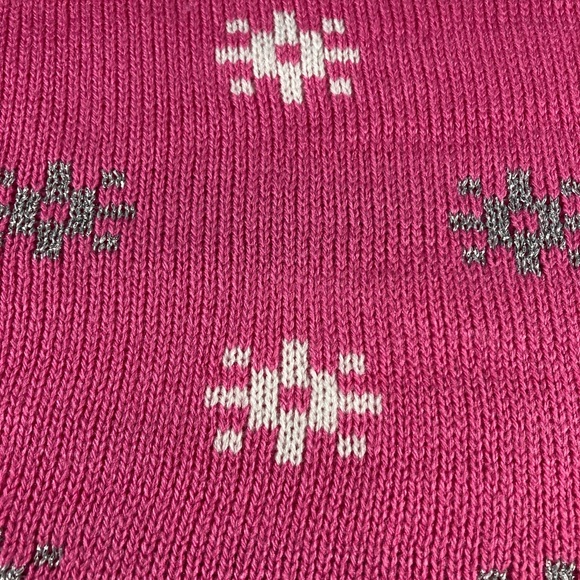 HELLO KITTY KNIT DRESS PINK SNOWFLAKES BOW SIZE LARGE NWT - Picture 3 of 8